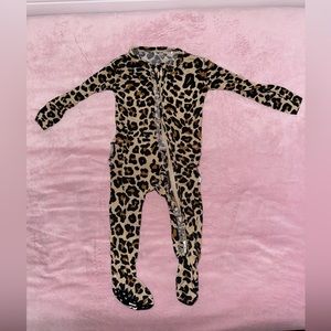 Cheetah posh peanut footsie pajamas